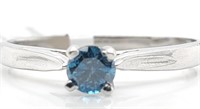 $1200 10K  Bluediamond(0.19Ct,I1) Ring