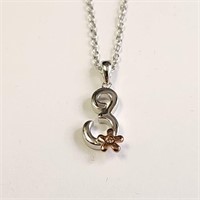 $55 Silver Diamond 16' Necklace