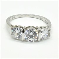 $180 Silver CZ(2.25ct) Ring