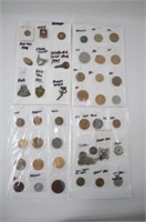 COLLECTION OF TOKENS, FOBS, WATCH KEYS, ETC.: