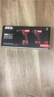 Skil drill driver and impact driver set
