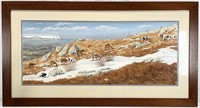 Dale Akers Horse Landscape Watercolor Painting