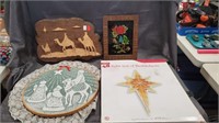 Christmas Items and Bird Picture