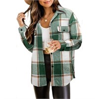 $90  Flannel Shirts XL for Women Plaid Jackets Lon