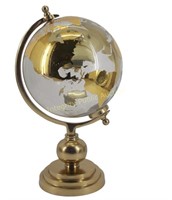 Deco 79 Aluminum Globe with Tiered Base Gold