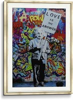 26x36 Banksy Love is the Answer Framed 3D Wall Art