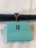 10 Kt pink stone ring #18