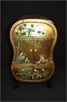 Asian style Painted Jewelry Box (missing small