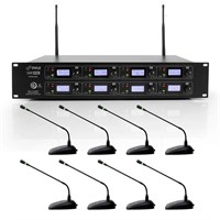 Pyle 8 Channel Conference Microphone System - UHF