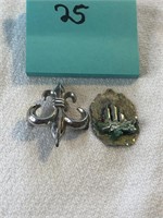 2 sterling charms #25