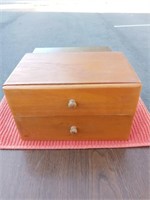 Vintage Unusual Wooden Cigar Box