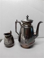 Vintage Teapot and Creamer