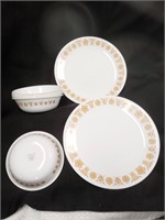 Vintage Corelle Dishes - Butterfly Gold