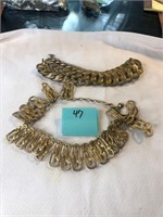 Vintage gold tone necklaces #47