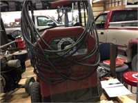 Lincoln AC 225 stick welder on wheels, has extra