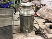 Stainless Steel Milk Can, aluminum flat top lid,