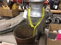 Milk can & steel pail with a handle.