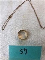 Ring and necklace Lot #57