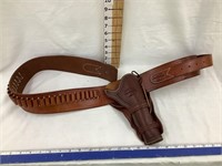 New Texas Jack Leather Belt & Holster, 36 Waist