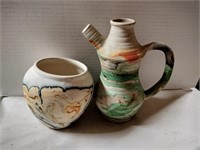 2 Nemadji  pottery