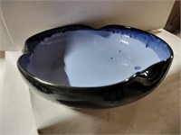 Glazed pottery dish