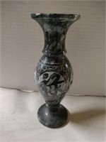 Marble carved vase 8 in