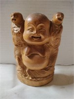 Wooden carved Buddha 6 1/2 tall