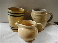 3  pieces of pottery