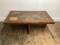 WOODEN INLAID COFFEE TABLE
