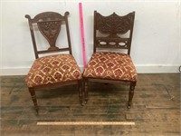 2 ORNATE DINING CHAIRS