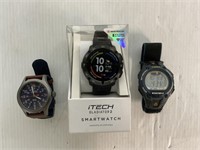 3 WATCHES ITECH GLADIATOR 2 SMARTWATCH  AND TIMEX