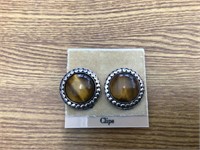 Talbots Genuine Stone Clip-on Earrings