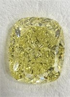 Natural Intense Cushion Yellow Diamond 40 Carats -