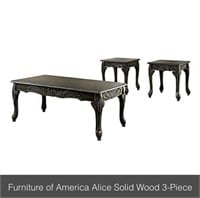 Furniture of America Alice Solid Wood 3-Piece