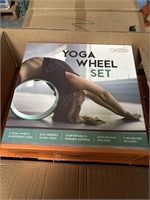 Box of 4 Yoga Wheel Sets. Conditions unknown. Not
