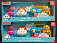 NEW LOT OF 2 FISHER PRICE HAPPY WORLD FRIENDS SET