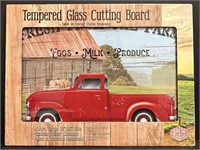 FRESH FROM THE FARM TEMPERED GLASS CUTTING BOARD