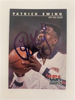 Patrick Ewing signed  card