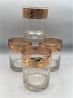 Culver Gold Tyrol Old Fashioned Whiskey Glasses