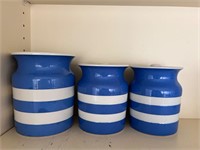 Cornishware blue  Storage Jars canisters