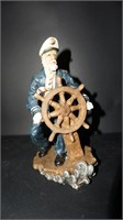 Resin Figurine with Sea Captain Behind the Wheel