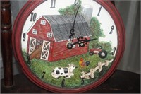 2003 Youngs Battery Operated Barn Scene Clock