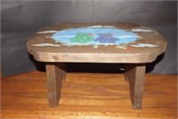 Hand Painted Wooden Stool with TY Beanie Baby