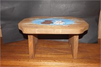 Hand Painted Wooden Stool with TY Beanie Babies
