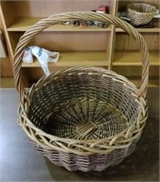 Beautiful Vintage Wood Woven Basket