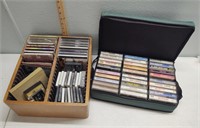CD and Tape Holders with CDs and Tapes