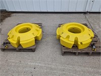 (2) John Deere 1400 lb wheel weights