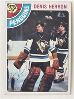 Pittsburgh Penguins Denis Herron 1978 signed card