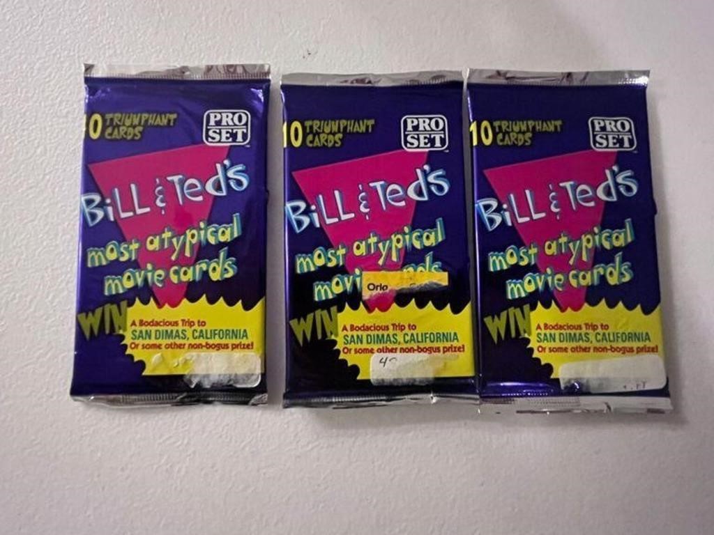Bill and Ted's Movie Cards 3 unopened packs