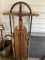 Antique Rocket Plane wooden Sled